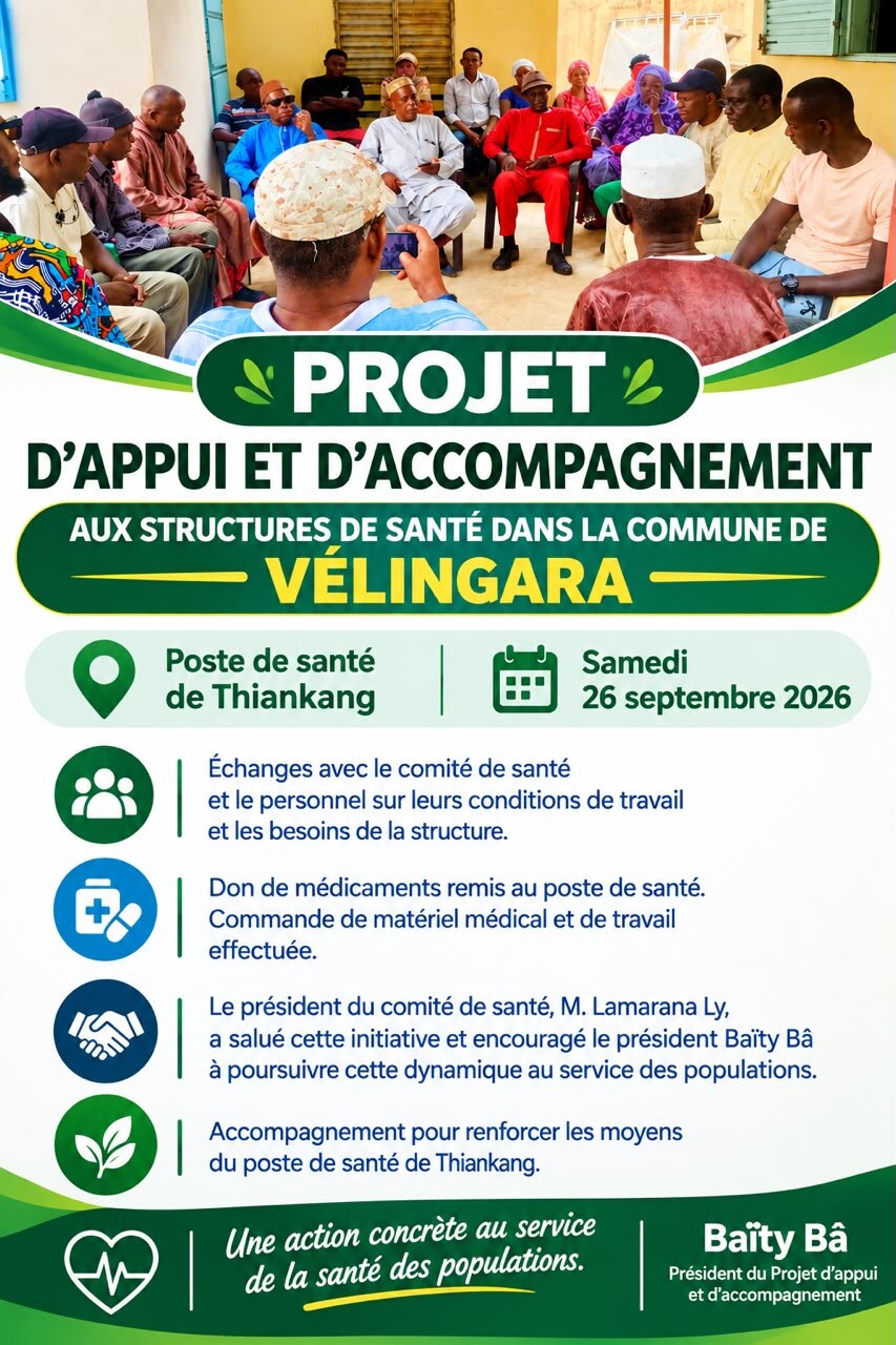 Projet d’appui et d’accompagnement aux structures de santé de Vélingara